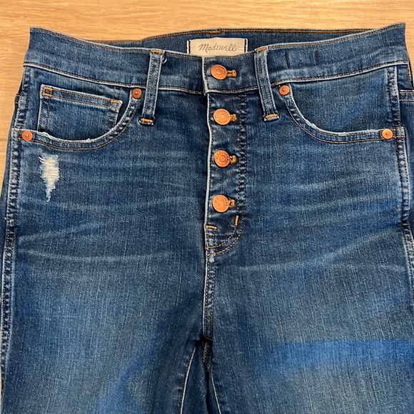 Madewell 10” high rise skinny raw hem, button fly size 27 - Picture 4 of 8
